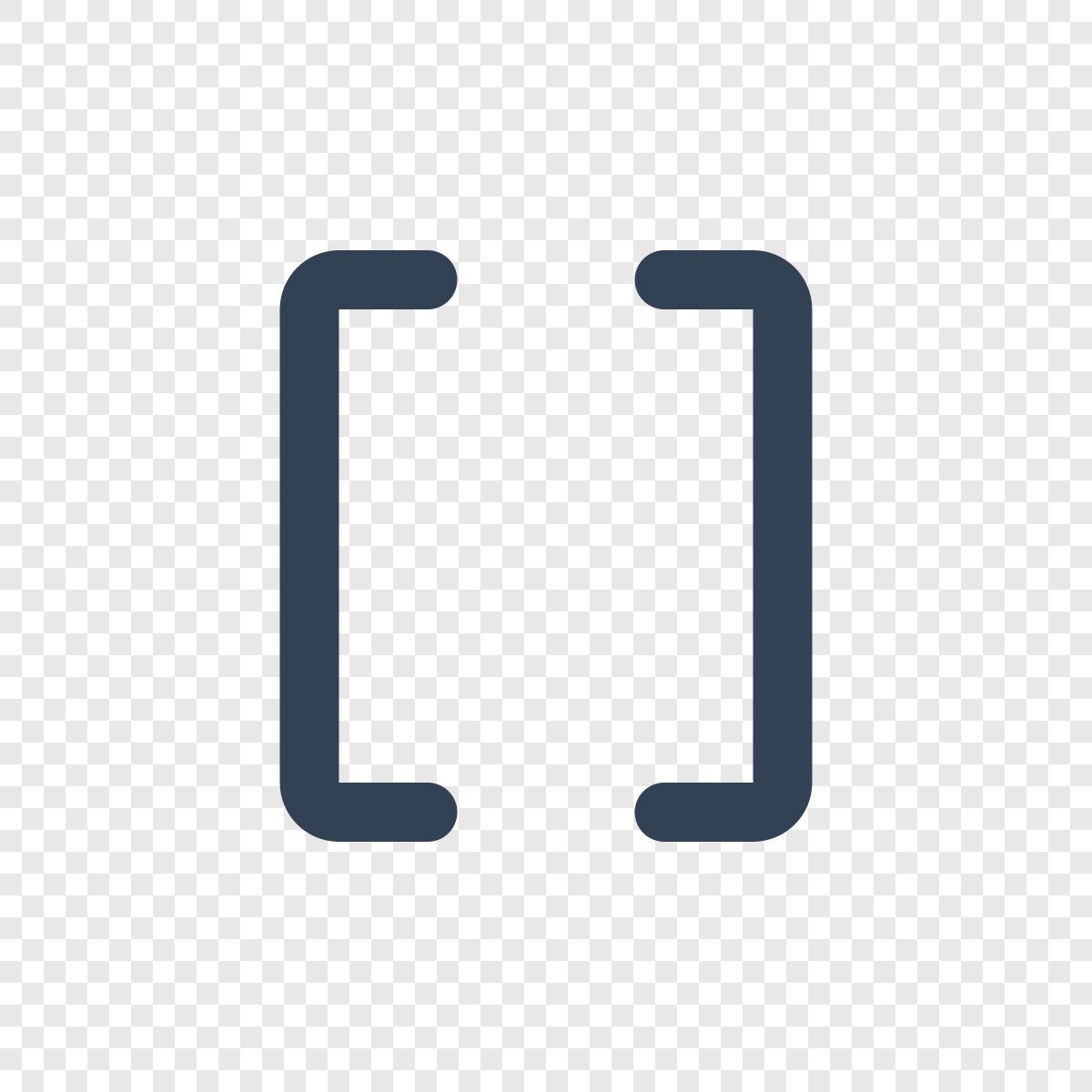 Brackets - Free Lucide Icon SVG, PNG, React - icofly