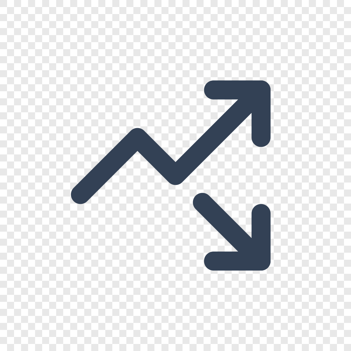 Trending Up Down - Free Lucide Icon SVG, PNG, React - icofly
