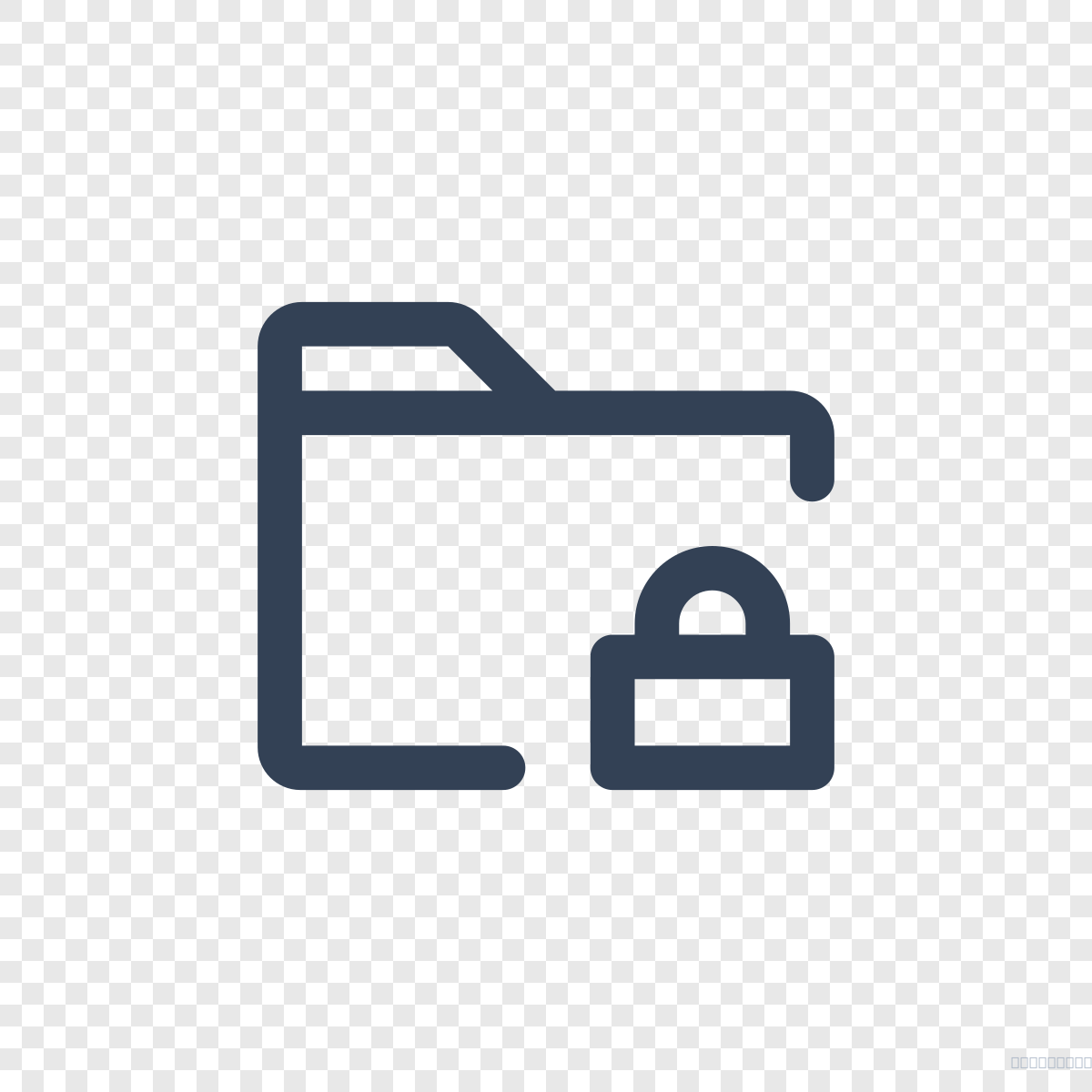 Folder Lock - Free Phosphor Icon SVG, PNG, React - icofly