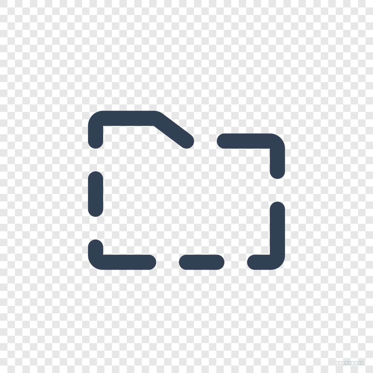 Folder Simple Dashed - Icône Phosphor gratuite SVG, PNG, React - icofly