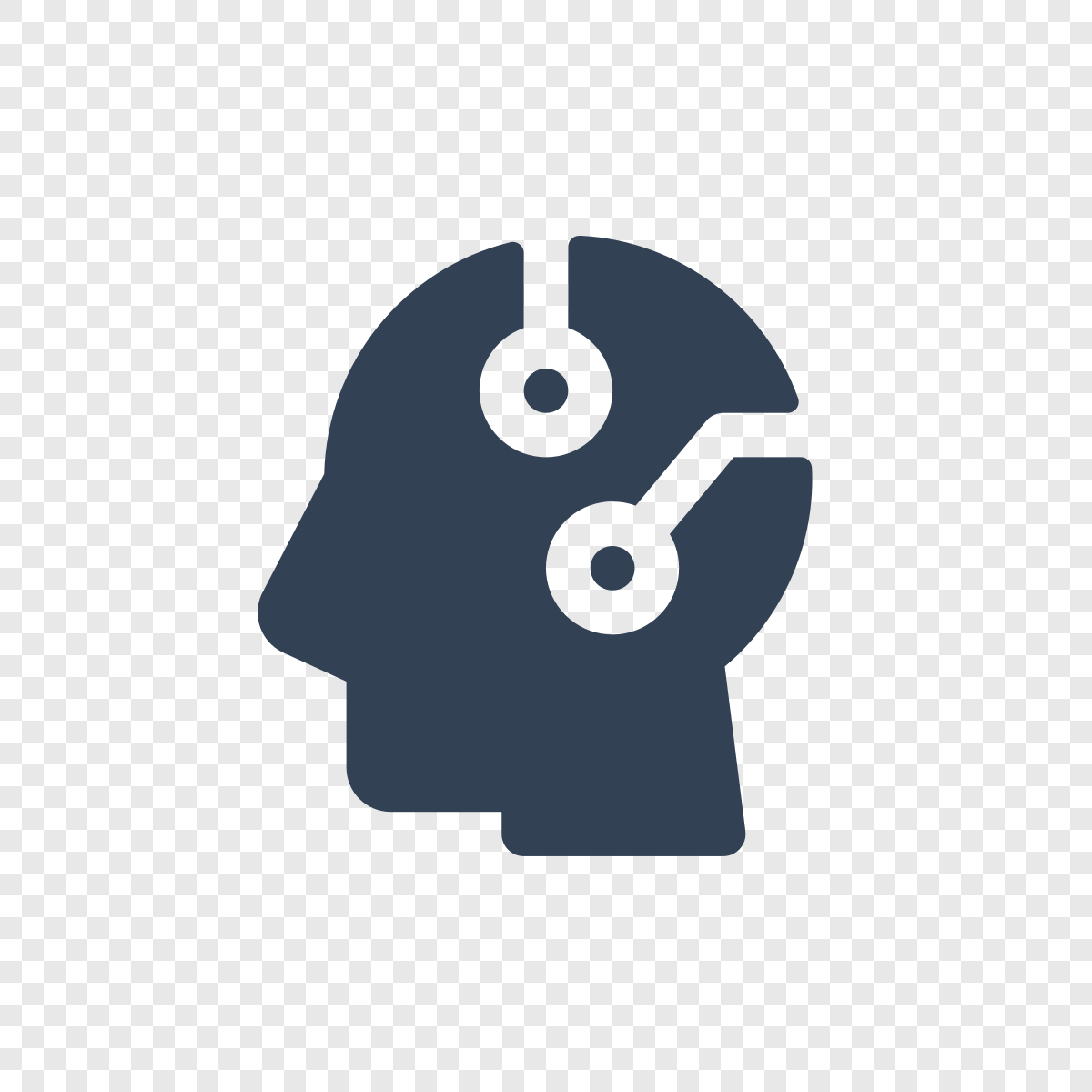 Head Circuit Fill - Icône Phosphor_filled gratuite SVG, PNG, React - icofly