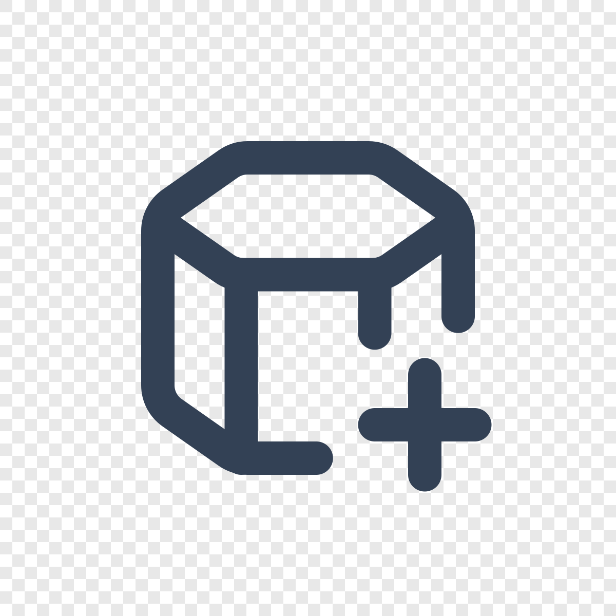 Hexagonal Prism Plus - Icône Tabler gratuite SVG, PNG, React - icofly