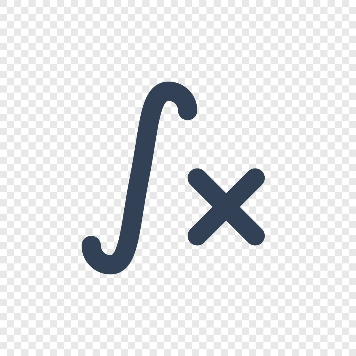 Math Integral X - Free Tabler Icon SVG, PNG, React - icofly