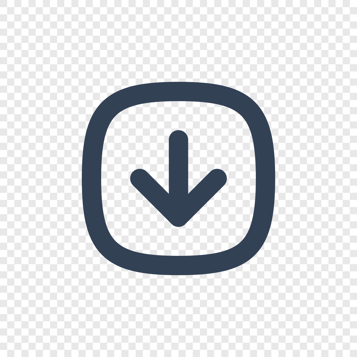 Square Rounded Arrow Down - Free Tabler Icon SVG, PNG, React - icofly